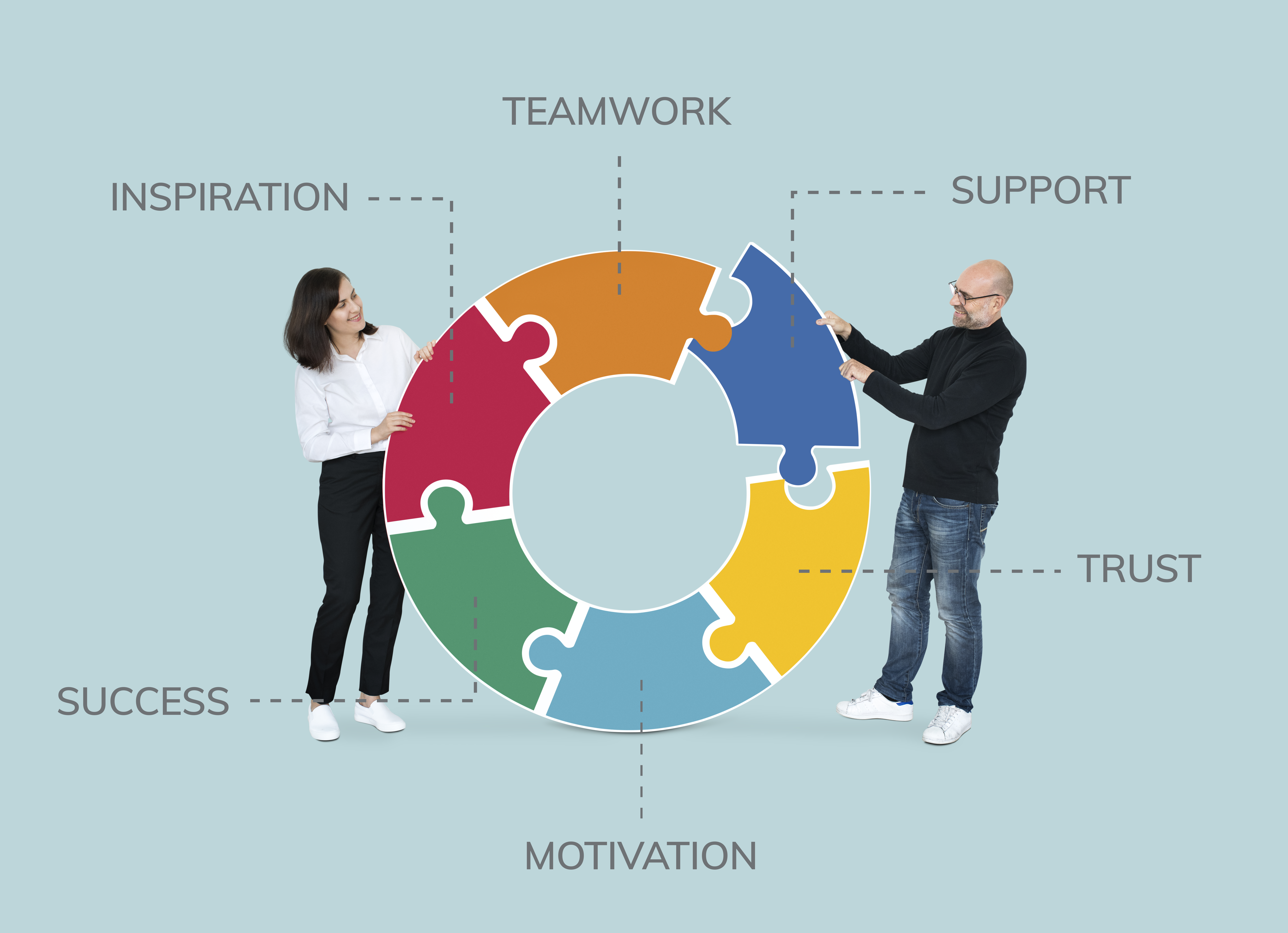 business partners discussing leadership